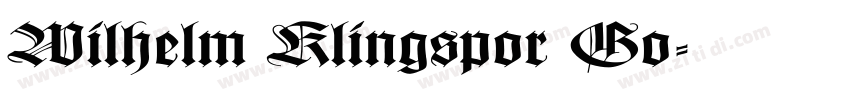 Wilhelm Klingspor Go字体转换 Wilhelm Klingspor Go字体转换